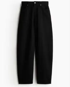 H&Mエイチアンドエム バレルハイデニムパンツ ブラック36
