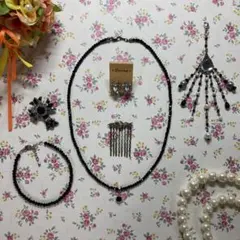 ・:*+. ブラックスピネルのジュエリー&アンティークアクセサリーのセット！！
