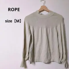 ★良品★ROPE リボン付きライトグリーンセーター【38/M】