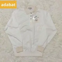 ★未使用★adabatアダバットゴルフ長袖シャツ金ボタン刺繍ロゴ M