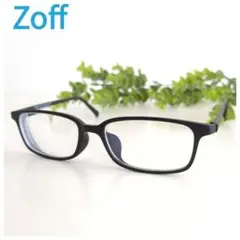 良品☆Zoff ゾフ 眼鏡 メガネ スクエア マット ブラック 黒縁 定番 人気