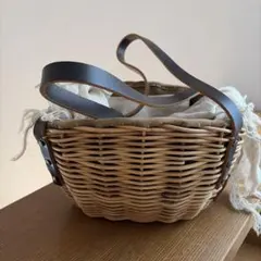 ヤコ様専用 HIAND 2WayラタンレザーBAG かごバッグ バケットバッグ
