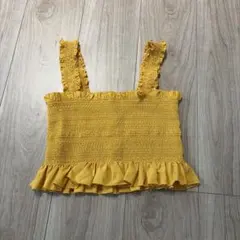 FOREVER 21 シャーリング キャミソール イエロー S