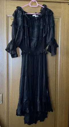 アクシーズファム⭐︎レーシーティアードOP⭐︎フリル付きクロ⭐︎Mサイズ⭐︎新品未使用品