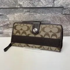 未使用　COACH 長財布 シグネチャー ブラウンのサムネイル