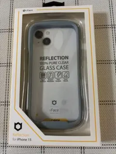 【iFace】Reflection Case iPhone 15用ペールブルー