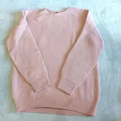 【美品✨】ユニクロ 3Dクルーネックセーター　ピンク　Mサイズ 男女兼用