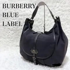 バーバリー ショルダーバッグ ホースロゴ金具 キャンバス レザー スタッズ