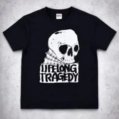 LIFELONG TRAGEDY スカルプリント バンドT ブラック ハードコア