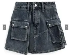 GRL インパン裏地付きデニムカーゴミニスカート［gc292］