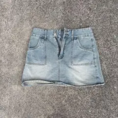 shine ライトブルー デニムミニスカート M