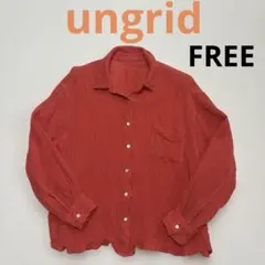 ungrid シャツ　カラーシャツ　リネンシャツ　アレンジ　赤　ビタミンカラーのサムネイル