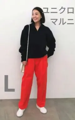 ユニクロ × マルニ コーデュロイワイドフィットタックパンツ L