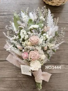 드라이 플라워 스웨그 ❁ *.꽃이 가득한 핑크/화이트 [36cm]