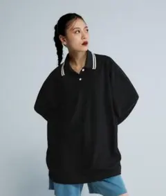 最終お値下げ 新品JEANASIS【Les Fleurs】ネックラインポロLS