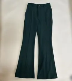 GU ダークグリーン フレアパンツ M