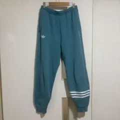 アディダス　ジャージ　ターコイズブルー　adidas スポーツウェア　ズボンのサムネイル