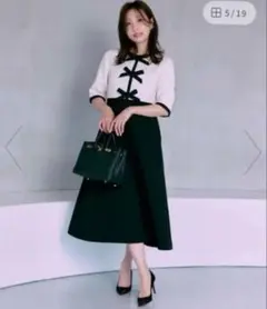 上品♡清楚YOKOCHANヨーコチャン バルーンスリーブポイントカラー