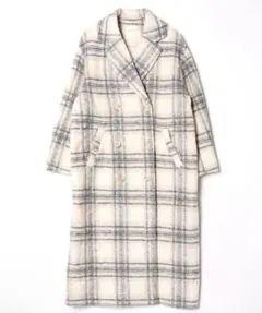 BEAMS HEART チェック柄チェスターコート