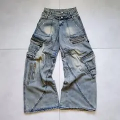 y2k grunge widepants denim gimmick usedのサムネイル