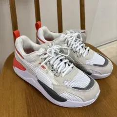 PUMA レトロスタイル スニーカー ホワイト/グレー/オレンジ