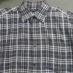 BURBERRY LONDON 半袖シャツ チェック柄 グレー Lのサムネイル