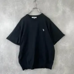 U.S.POLO ASSN 半袖サマーニット セーター 黒のサムネイル