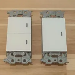 상태좋음 パナソニック アドバンス ほたるスイッチ ハンドル 1連＋2連 セット