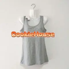 cookie house　ストーン　ビジュー　ノースリーブ　タンクトップ　グレーのサムネイル