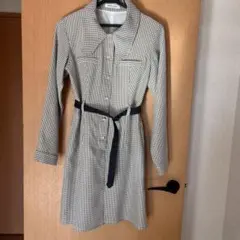 REDYAZEL 千鳥格子 ワンピース Sサイズ ベルト付き 長袖 レディース