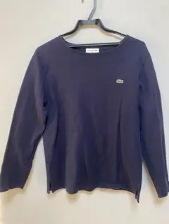 LACOSTE ネイビー スリムフィット 長袖カットソー US M