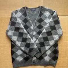 BACK NUMBER ダイヤモンド柄カーディガン Lサイズ