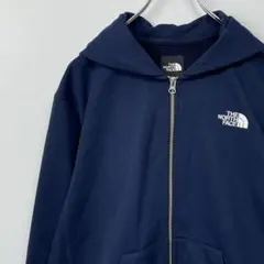 THE NORTH FACE スクエアロゴ　フルジップ　パーカー　ネイビー　Lのサムネイル