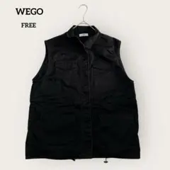 WEGO ユーティリティ ベスト ブラック系 ストリート ワーク ミリタリー F