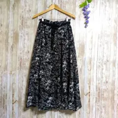 【etre relie】フレアロングスカート☆ウエストゴム☆エトレリー