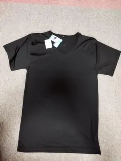 【消臭吸水速乾冷感】熱中症対策に伸びるクールビズ半袖Vネックシャツ黒