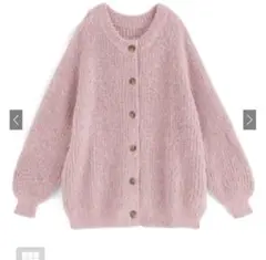 ウール混ニットロングカーディガン ピンク an1284 F GRL カーディガン