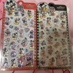 【海外正規品】ボンボンドロップシール ミッキーとミニー　3D立体 2枚セット