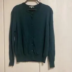 UNIQLO ダークグリーン カーディガン XL ウール100%
