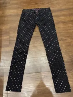 美品！X-GIRL スキニーパンツ ブラック ドット 2