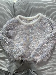 リリーブラウン　ふわふわラメニットトップス