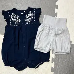 ロンパースとショートパンツセット　西松屋
