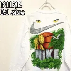 【良デザイン】NIKE 両面スウォッシュ 百獣の王 デカロゴ レア 人気 ロンT