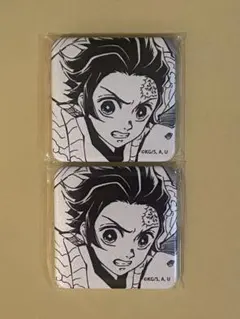 鬼滅の刃 ダイニング　お楽しみくじ 台本表紙　スクエア缶バッジ 竈門炭治郎