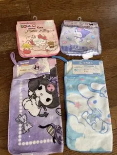 サンリオ⭐︎キャラクタータオル4組セット