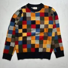 BEAMS ニット セーター マルチカラー ブロックチェック S（H190）のサムネイル