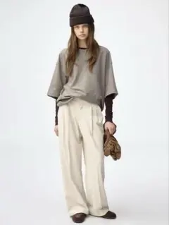 【新品】GU タックワイドパンツ 股下67cm XL ジーユー UNIQLO