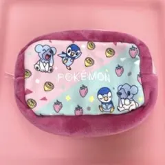 ポケモン　ポッチャマ　クマシュン　カラフル　スクエア　ポーチ　ケース　ピンクのサムネイル