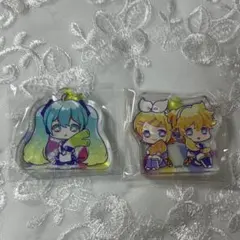 ピアプロ　百均　アクリルブロック　初音ミク　鏡音レン　鏡音リン