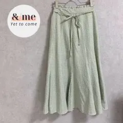 美品　マジェスティックレゴン　マーメイドスカート　ロング　総柄　ギンガムチェック